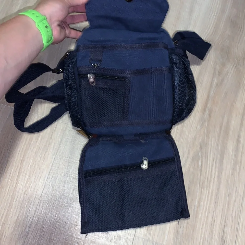 Blue multi purpose travel crossbody bag